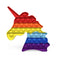 5 PCS Children Math Logic Educational Toys Silicone Pressing Parent-Child Game, Style: Unicorn (Rainbow)