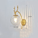 LED Glass Wall Bedroom Bedside Lamp Living Room Study Staircase Wall Lamp, Power source: Without Light Bulb(6107 Golden Water Grain Light)