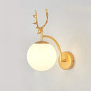LED Glass Wall Bedroom Bedside Lamp Living Room Study Staircase Wall Lamp, Power source: 12W Warm Light(6104 Golden Milk White)