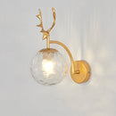 LED Glass Wall Bedroom Bedside Lamp Living Room Study Staircase Wall Lamp, Power source: 12W Warm Light(6104 Golden Water Grain Light)