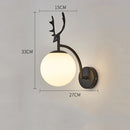 LED Glass Wall Bedroom Bedside Lamp Living Room Study Staircase Wall Lamp, Power source: 12W Warm Light(6104 Black Milk White)