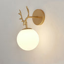 LED Glass Wall Bedroom Bedside Lamp Living Room Study Staircase Wall Lamp, Power source: 12W Warm Light(6106 Golden Milk White)