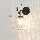 LED Glass Wall Bedroom Bedside Lamp Living Room Study Staircase Wall Lamp, Power source: 12W Warm Light(6106 Black Water Grain Light)