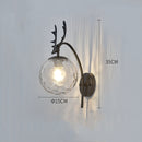 LED Glass Wall Bedroom Bedside Lamp Living Room Study Staircase Wall Lamp, Power source: 12W Warm Light(6107 Black Water Grain Light)