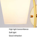 LED Glass Wall Bedroom Bedside Lamp Living Room Study Staircase Wall Lamp, Power source: 12W Warm Light(6106 Black Milk White)
