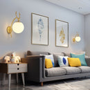 LED Glass Wall Bedroom Bedside Lamp Living Room Study Staircase Wall Lamp, Power source: 12W Warm Light(6107 Black Water Grain Light)