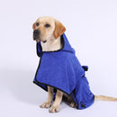 Dog Water Absorbing Towel Cat Bath Towel Bathrobes Pet Supplies S(Blue)