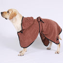 Dog Water Absorbing Towel Cat Bath Towel Bathrobes Pet Supplies XL(Brown)