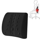 Lumbar Cushion Office Maternity Seat Cushion Car Lumbar Memory Foam Lumbar Pillow,Style: Standard (Black)