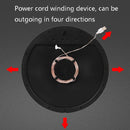 6620 12 Inch LED Simple Wall Clock Living Room Round Silent Digital Temperature And Humidity Electronic Clock(Black Frame US Plug)