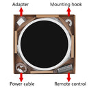 6620 12 Inch LED Simple Wall Clock Living Room Round Silent Digital Temperature And Humidity Electronic Clock(Black Frame US Plug)