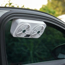 USB Interface Car Cooling Device Car Exhaust Air Circulation Exhaust Fan Car Changing Fan(White)