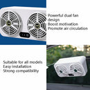 USB Interface Car Cooling Device Car Exhaust Air Circulation Exhaust Fan Car Changing Fan(White)
