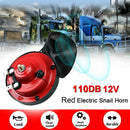 1 Pair 110BD 12V Motorcycle Electric Car Loud Single Sound Snail Speaker