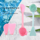 7 PCS Hand-Held Silicone Cleansing Brush And Mask Brush Green Single Head