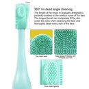 7 PCS Hand-Held Silicone Cleansing Brush And Mask Brush Green Single Head