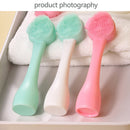 7 PCS Hand-Held Silicone Cleansing Brush And Mask Brush Pink Double-head Fish Tail
