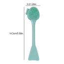 7 PCS Hand-Held Silicone Cleansing Brush And Mask Brush Green Double-head Fish Tail