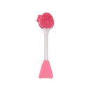 7 PCS Hand-Held Silicone Cleansing Brush And Mask Brush Pink White Double-head Fish Tail