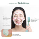 7 PCS Hand-Held Silicone Cleansing Brush And Mask Brush Pink White Double-head Fish Tail