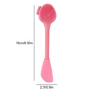 7 PCS Hand-Held Silicone Cleansing Brush And Mask Brush Pink Double-head Knife