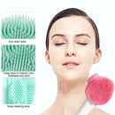 7 PCS Hand-Held Silicone Cleansing Brush And Mask Brush Pink Double-head Knife