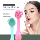 7 PCS Hand-Held Silicone Cleansing Brush And Mask Brush Pink White Double-head Knife