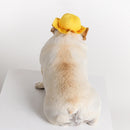 2 PCS Dog Hat Summer Cool Photo Decoration Pet Cat Sun Hat, Size: S(Yellow Grid)