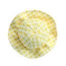 2 PCS Dog Hat Summer Cool Photo Decoration Pet Cat Sun Hat, Size: M(Yellow Grid)