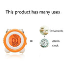 0705 Big Volume Simple Three-Dimensional LED Alarm Clock Mute Luminous Electronic Clock(Red)