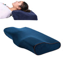 Butterfly Shape Memory Foam Snorked Pillow Slow Rebound Health Care Cervical Pillow, Dimensions: 50x30x10x6cm(Velvet Blue)