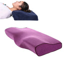 Butterfly Shape Memory Foam Snorked Pillow Slow Rebound Health Care Cervical Pillow, Dimensions: 50x30x10x6cm(Velvet Purple)