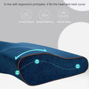 Butterfly Shape Memory Foam Snorked Pillow Slow Rebound Health Care Cervical Pillow, Dimensions: 50x30x10x6cm(Water Molecule)