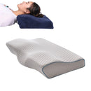 Butterfly Shape Memory Foam Snorked Pillow Slow Rebound Health Care Cervical Pillow, Dimensions: 50x30x10x6cm(Water Cube White)