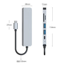 AD-033 6 In 1 USB-C / Type-C To 4K HDMI + SD / TF Card Slot + PD USB-C / Type-C Charging + 2 USB 3.0 Ports Multifunctional HUB Docking Station