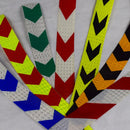PVC Crystal Color Arrow Reflective Film Truck Honeycomb Guidelines Warning Tape Stickers 5cm x 25m(Fluorescent Green Red)