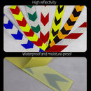 PVC Crystal Color Arrow Reflective Film Truck Honeycomb Guidelines Warning Tape Stickers 5cm x 25m(Fluorescent Green Red)