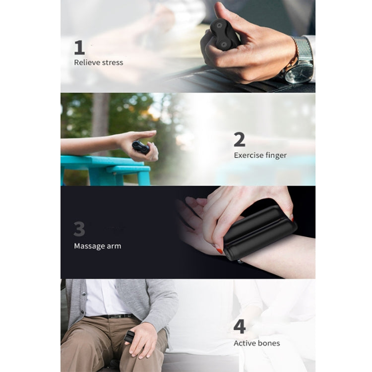 Metal Reduced Pressure Roller Hand Palm Care Massage Decompression Toys(Silver)