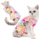 Female Cat Breathable And Anti-Licking Sterilization Clothing, Size: S(Donut)
