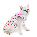 Female Cat Breathable And Anti-Licking Sterilization Clothing, Size: XL(Strawberry)