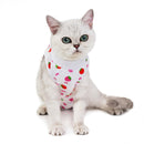 Female Cat Breathable And Anti-Licking Sterilization Clothing, Size: XL(Strawberry)