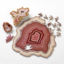 Allotype Agate Puzzle Difficult Wooden Jigsaw Puzzle Toy(Blue )