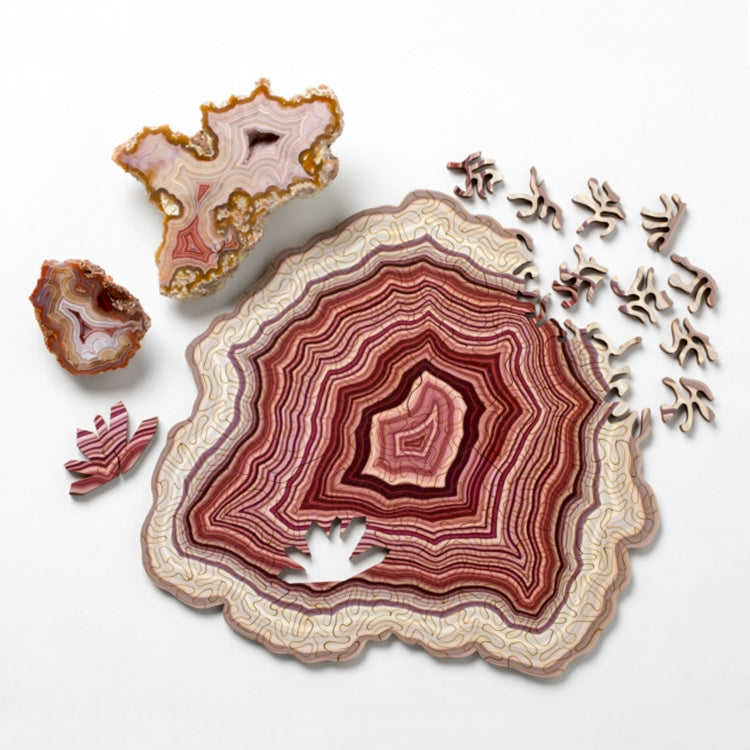 Allotype Agate Puzzle Difficult Wooden Jigsaw Puzzle Toy(Blue )