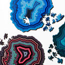 Allotype Agate Puzzle Difficult Wooden Jigsaw Puzzle Toy(Blue )