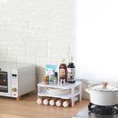 Stackable Refrigerator Tiered Shelf Kitchen Compartment Dish Dtorage Rack(White)