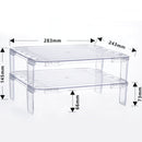 Stackable Refrigerator Tiered Shelf Kitchen Compartment Dish Dtorage Rack(White)