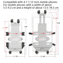 N-STAR NJN001 Motorcycle Bicycle Compatible Mobile Phone Bracket Aluminum Accessories Riding Equipment(With L Head)
