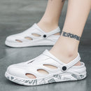 Large Size Sandals Summer Men Flip Flop Outdoor Hole Shoes Beach Shoes, Size: 40(White)