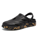 Large Size Sandals Summer Men Flip Flop Outdoor Hole Shoes Beach Shoes, Size: 40(Black)