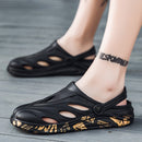 Large Size Sandals Summer Men Flip Flop Outdoor Hole Shoes Beach Shoes, Size: 40(Black)